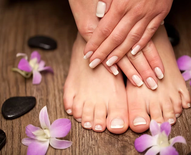Relaxing pedicure and foot care